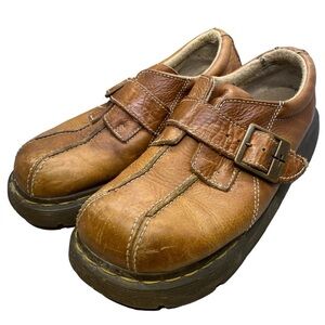Vintage Doc Dr  Martens 12282 Women 10 Brown Leather Monk Strap Chunky Y2K Shoes